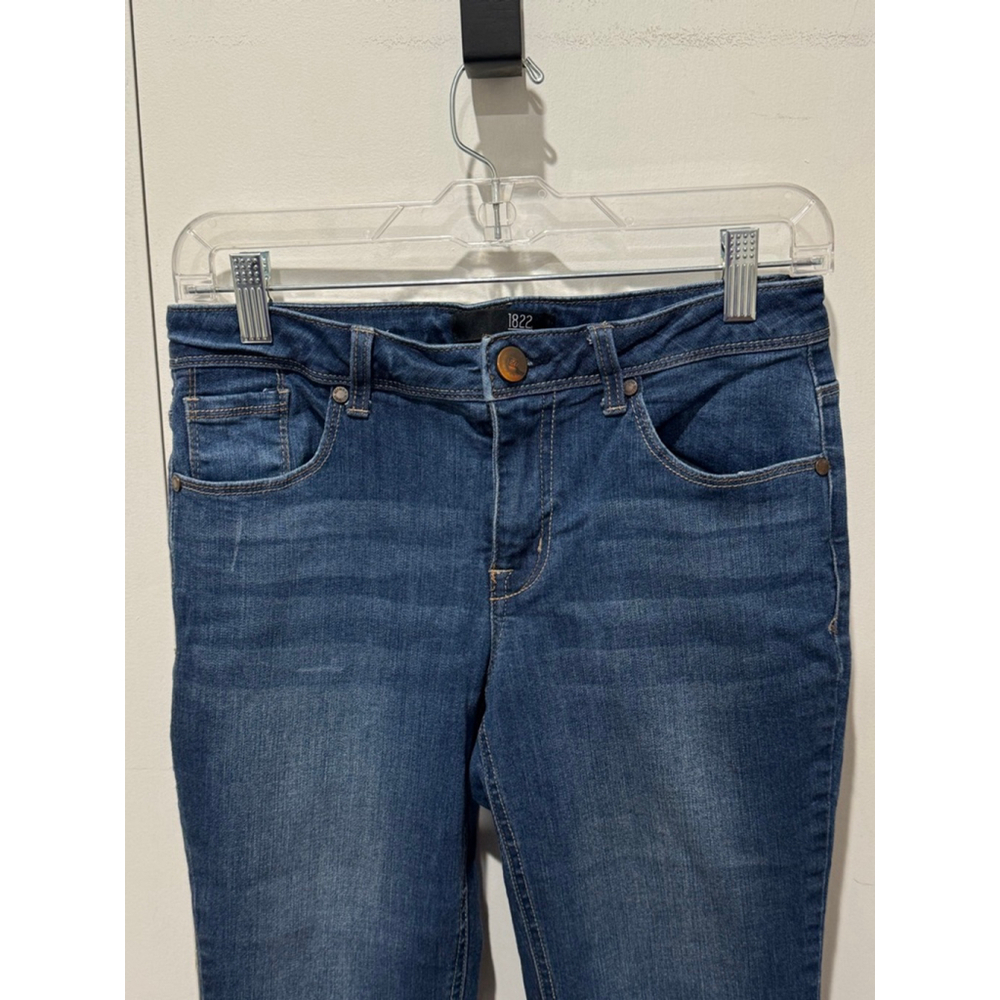 Women's 1822 Denim medium wash Blue Cropped capri Jeans Size 6 - Picture 2 of 11